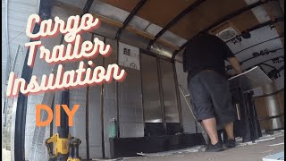 Cargo Trailer Conversion: Installing and replacing insulation in cargo trailer.  Part 6