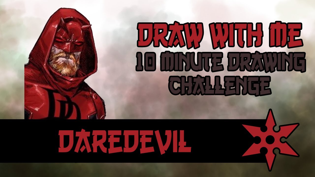 Draw with me! #daredevil - 10 Minute Drawing Challenge #artchallenge # ...