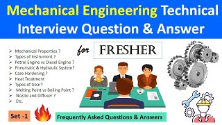 Mechanical Engineering Technical Interview Question & Answer | Mechanical Engineering  | Set - 1