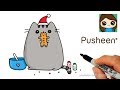 How to Draw Pusheen Gingerbread Man Cookie Easy