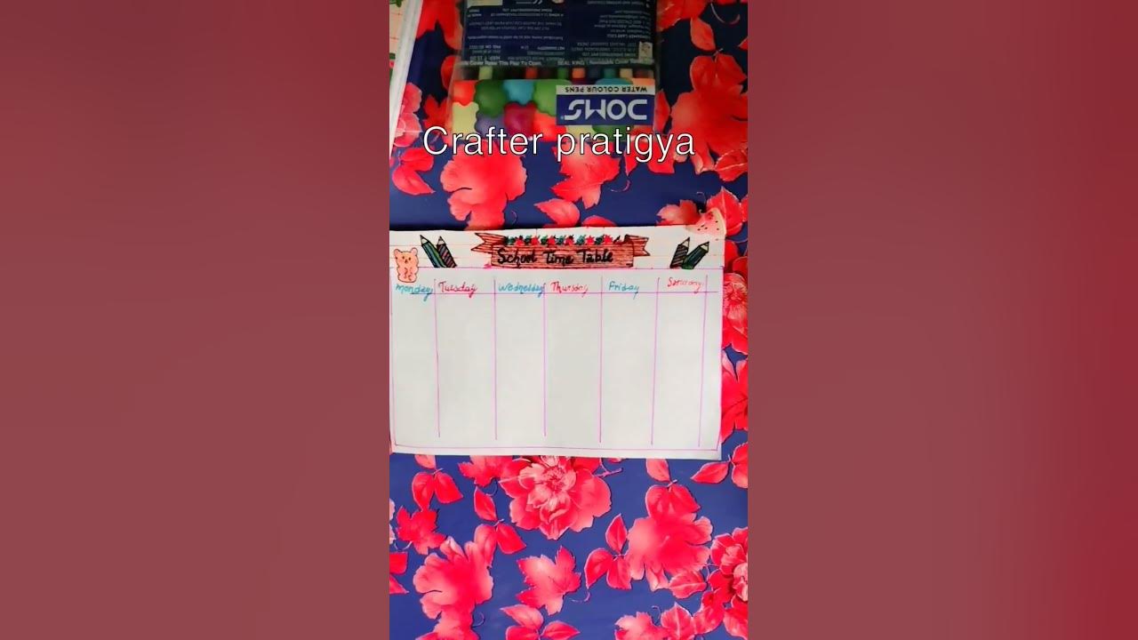 cute-kawaii-school-time-table-ideas-crafter-pratigya-how-to-make