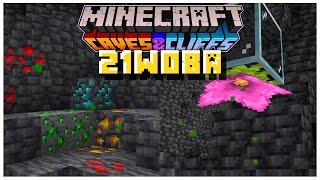 NEW Ore Textures + World Generation | Minecraft 1.17 Caves & Cliffs Snapshot 21w08a