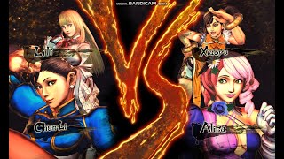 Chun Li, lili  vs Xiacyu, Alisa.