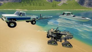 Camping and boating on a secret lake in the mountains | Farming Simulator 19