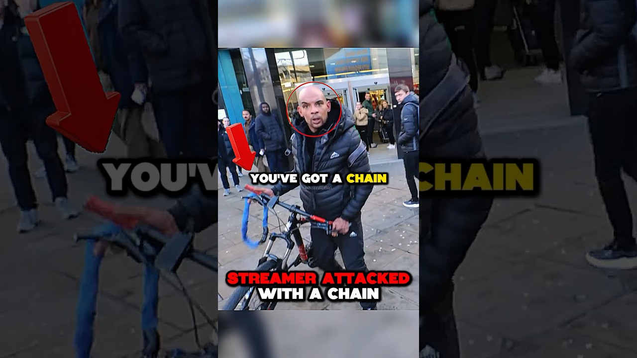 Streamer Attacked by Cyclist With a Chain 😱🚴