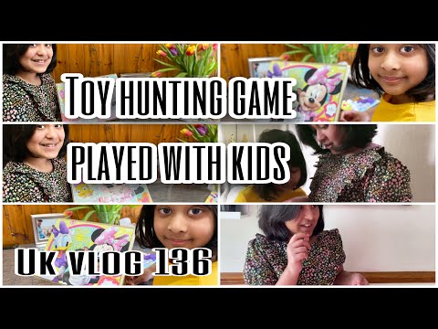 Toy hunting game played with kids// kids fun time// Uk vlog 136