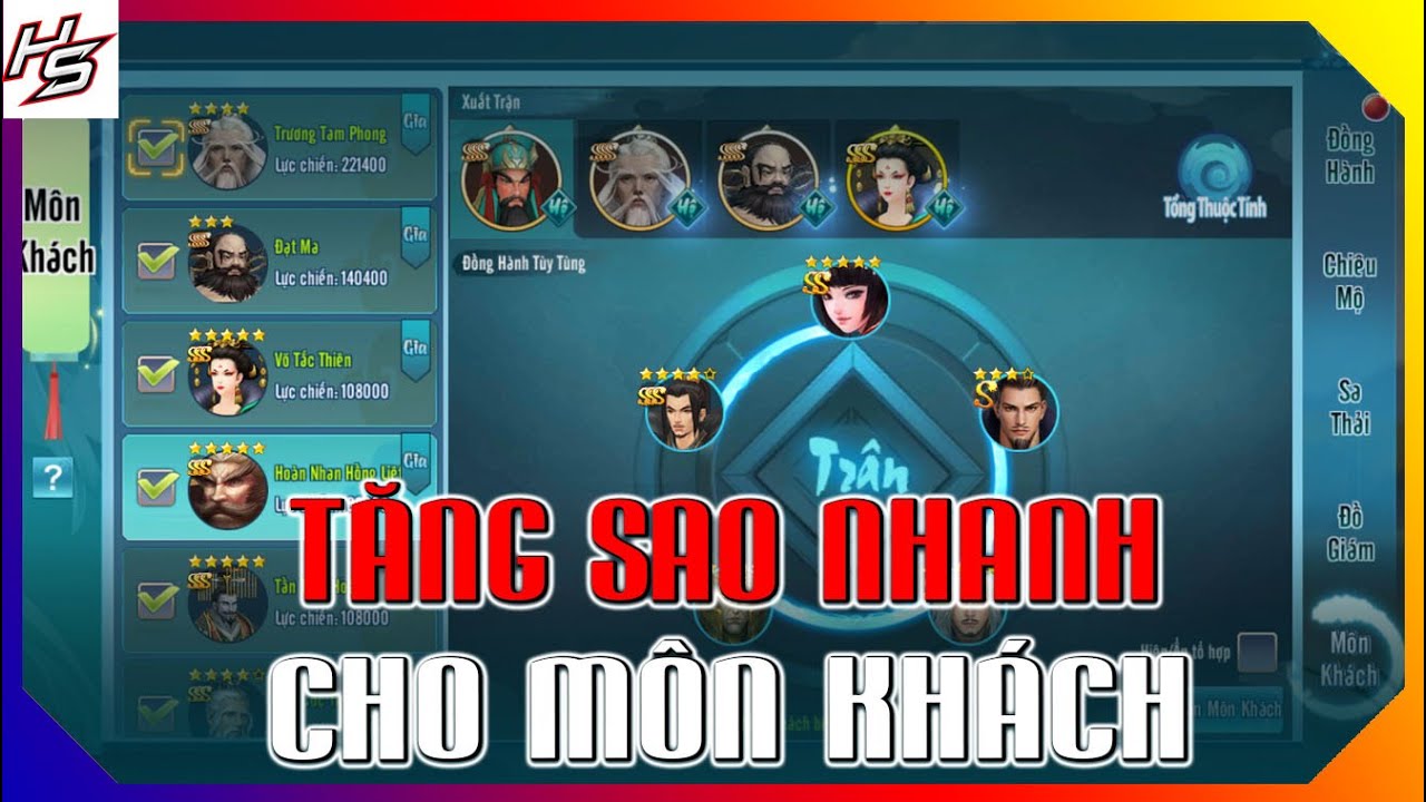 VLTK MOBILE - HƯỚNG DẪN TĂNG SAO SIÊU TỐC CHO MÔN KHÁCH | Thiên Nhai TV