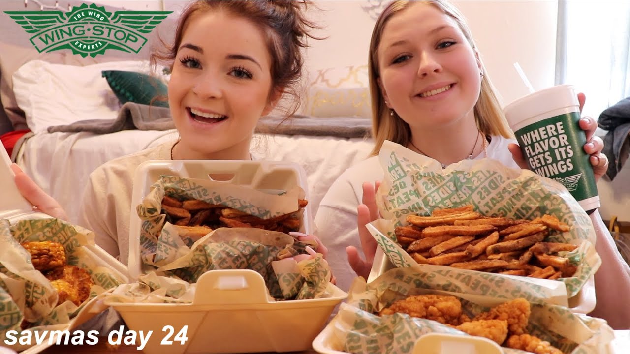 Wingstop Mukbang With Brianna | savmas day 24
