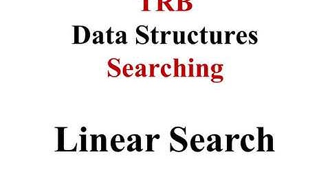 [CS3301  Anna University ]PGTRB/TNSET2025/ Polytechnic/Data Structures - Searching - Linear Search