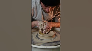 How to Throw Plates Perfectly |ASMR Pottery| (Very Fun, Relaxing, and Stress-Free) (#shorts) (#ASMR)