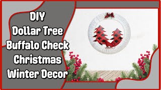 DIY Buffalo Check Winter or Christmas Decor | Christmas Crafts Ideas 2022 | Easy Dollar Tree DIY