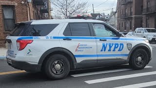 NYPD Transit District 33 Passing By On Jamaica Ave In Cypress Hills, Brooklyn, New York City