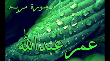 سورة مريم تلاوة جميلة جدا جدا القارئ عمر عبدالله