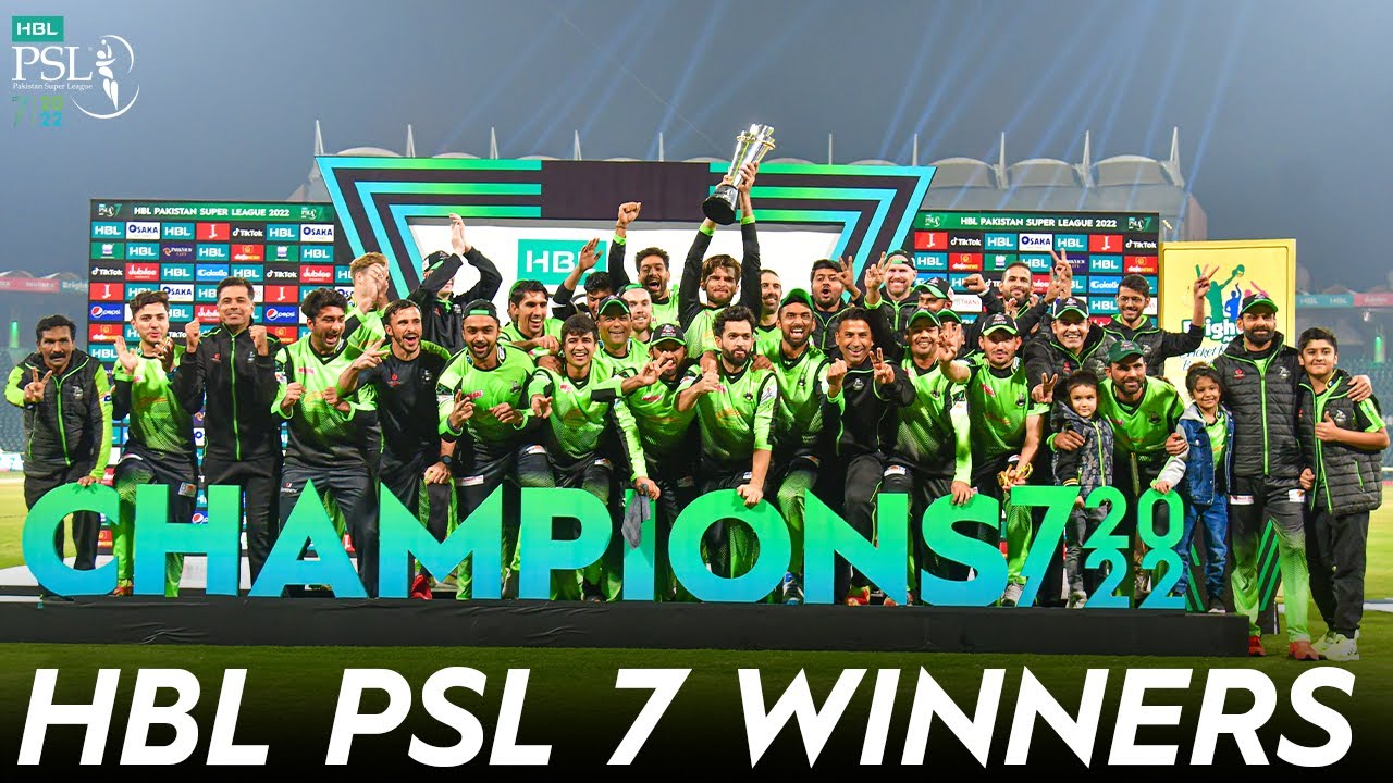 Winners of #HBLPSL7 Lahore Qalandars Multan Sultans vs Lahore Qalandars Match 34 Final ML2T