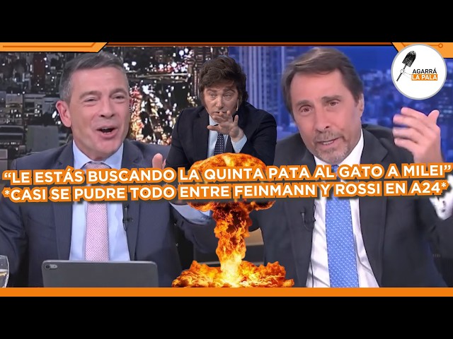 FEINMANN CRUZÓ A PABLO ROSSI Y CASI SE PUDRE TODO EN A24: "LE BUSCÁS LA QUINTA PATA AL GATO A MILEI"