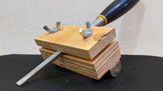 DIY Sharpening Jig for Chisels and Plane Blades — Easy to build