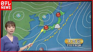 【天気】東日本は雲が多くにわか雨も  西日本や北日本は午後は晴れ