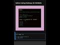 Python Coding Challenge ID 01300825