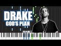 Drake  gods plan piano tutorial