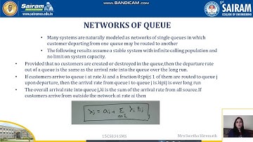 Lecture Video_15CS834_Module 2_Steady state behavior and Network Queues_Swetha Hiremath