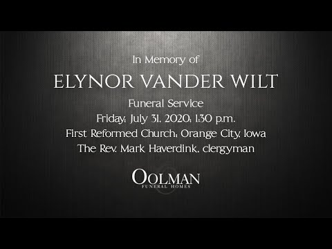 Funeral Homes In Sioux City - Elynor Vander Wilt Funeral Service