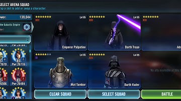 SEE Flawless Counter w/ Piett & Vader... #VaderRework #SEEcounter #SWGOH