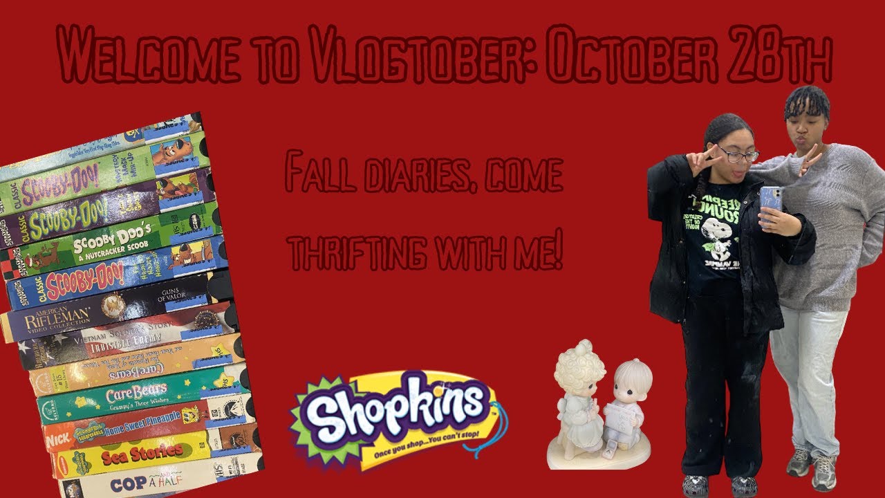 Vlogtober day 28: Fall diaries, Cozy thrifting vlog (Shopkins, physical media, Precious Moments)