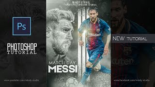 Adobe Photoshop Tutorial l Messi  Sports Poster Design #Photoshop #PhotoshopTutorial #AdobePhotoshop