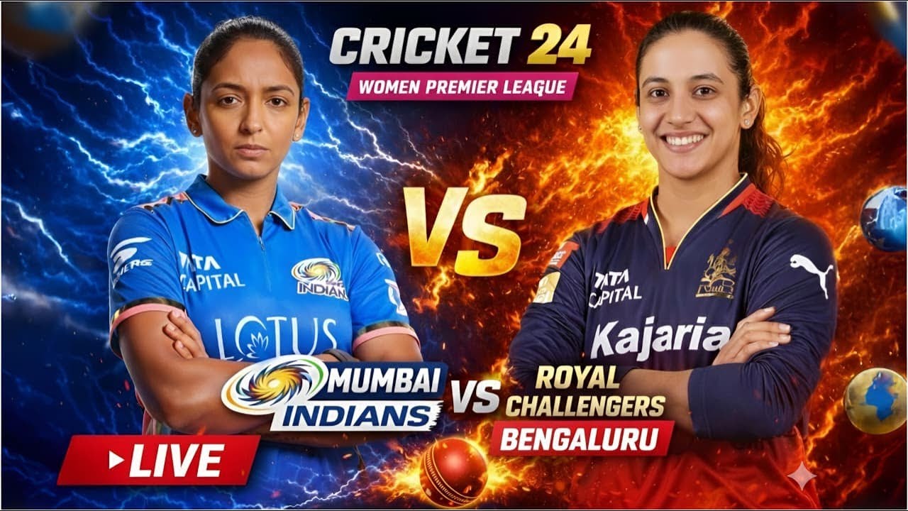 WPL 2026 || 😎 MI-W VS RCB-W 😎|| CRICKET 24 GAMEPLAY || INTENSE MATCH  