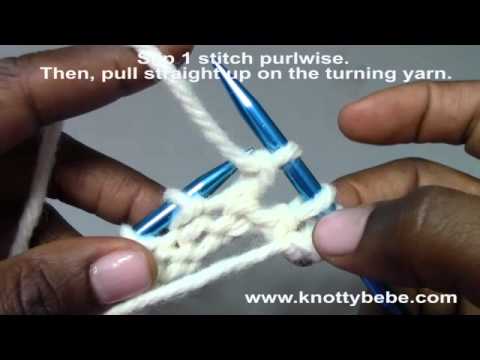 Short Rows German Method Purl Side Facing