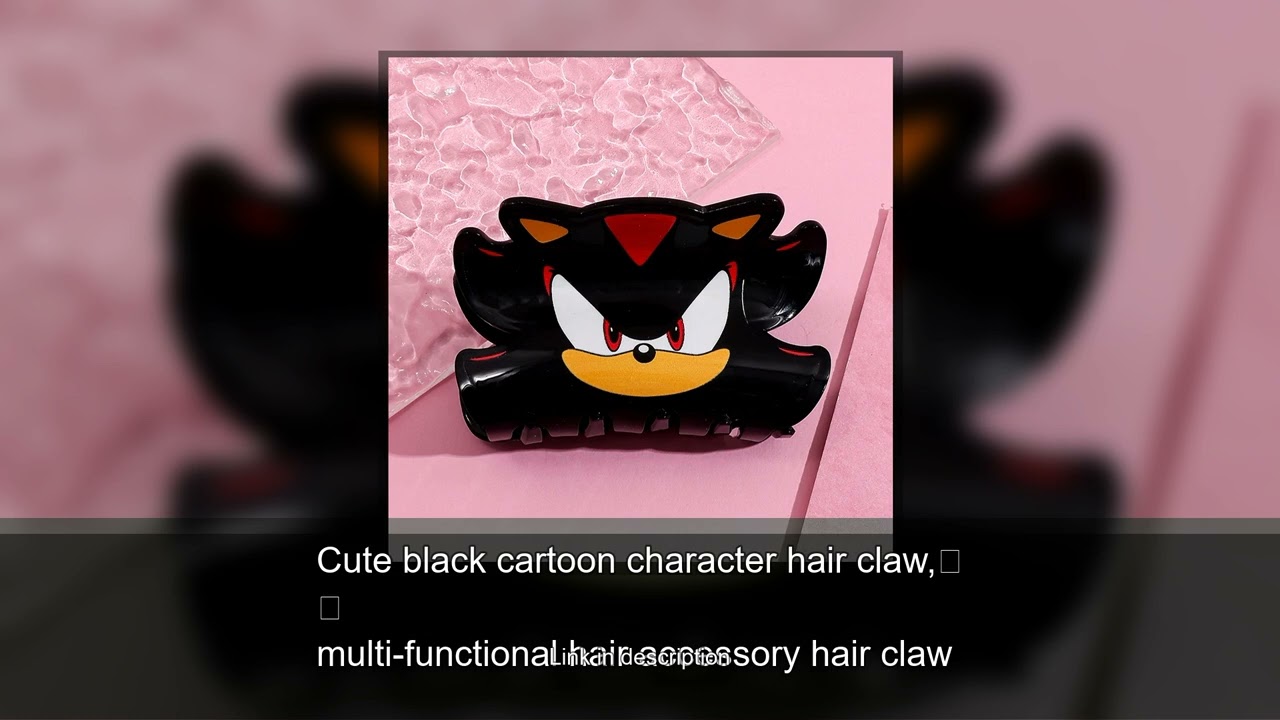 Cute black cartoon character hair claw, multi-functional hair accessory hair claw