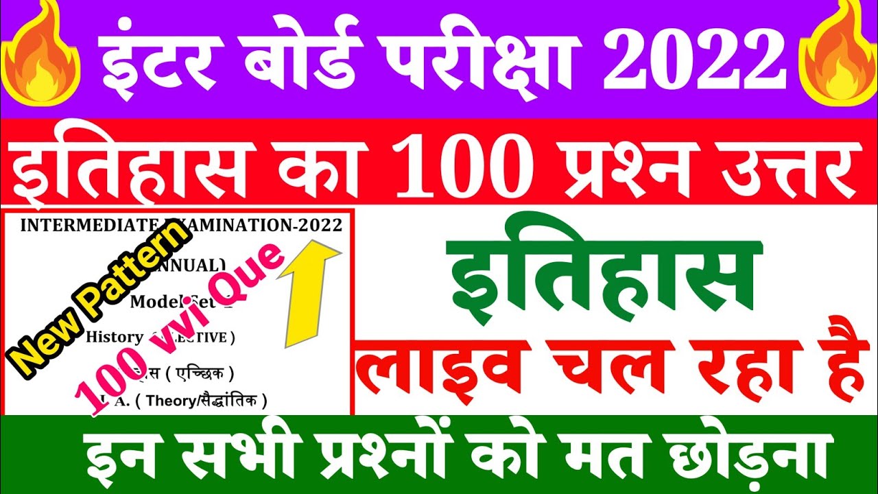 History most vvi model paper 2022 class 12th //12th History vvi objective question answer 2022