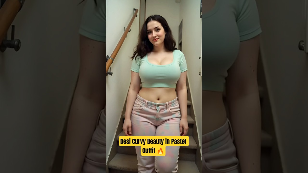 Desi Curvy Beauty in Pastel Outfit 🔥 Thick Pakistani Girl Vibes | AI Model