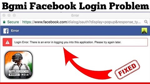Bgmi Facebook Login Problem New Update | App Not Active This App is Not Accessible Right Now