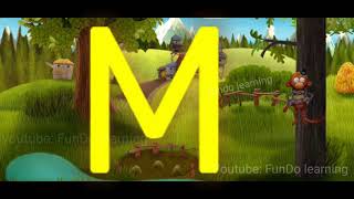 FunDo Learning: English Alphabets Capital M - Small m song with Monkey screenshot 5
