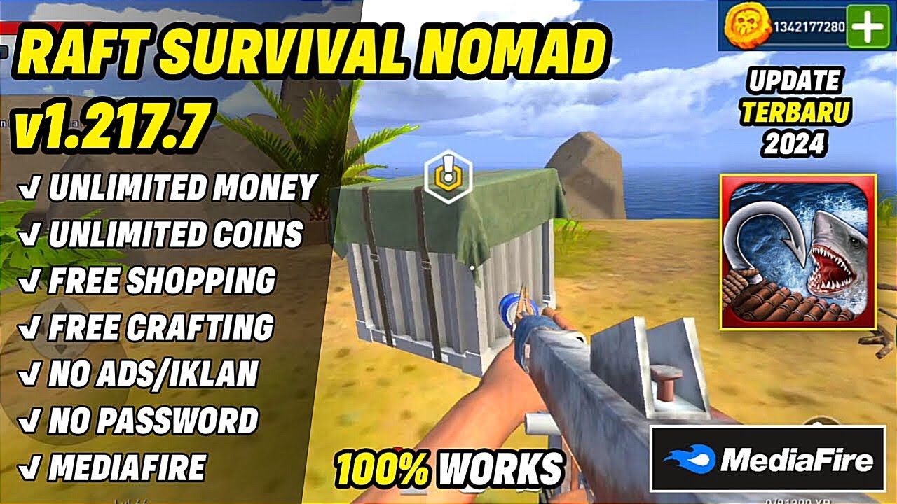 Raft Survival Ocean Nomad Mod Apk v1.217.7 Terbaru 2024 Unlimited