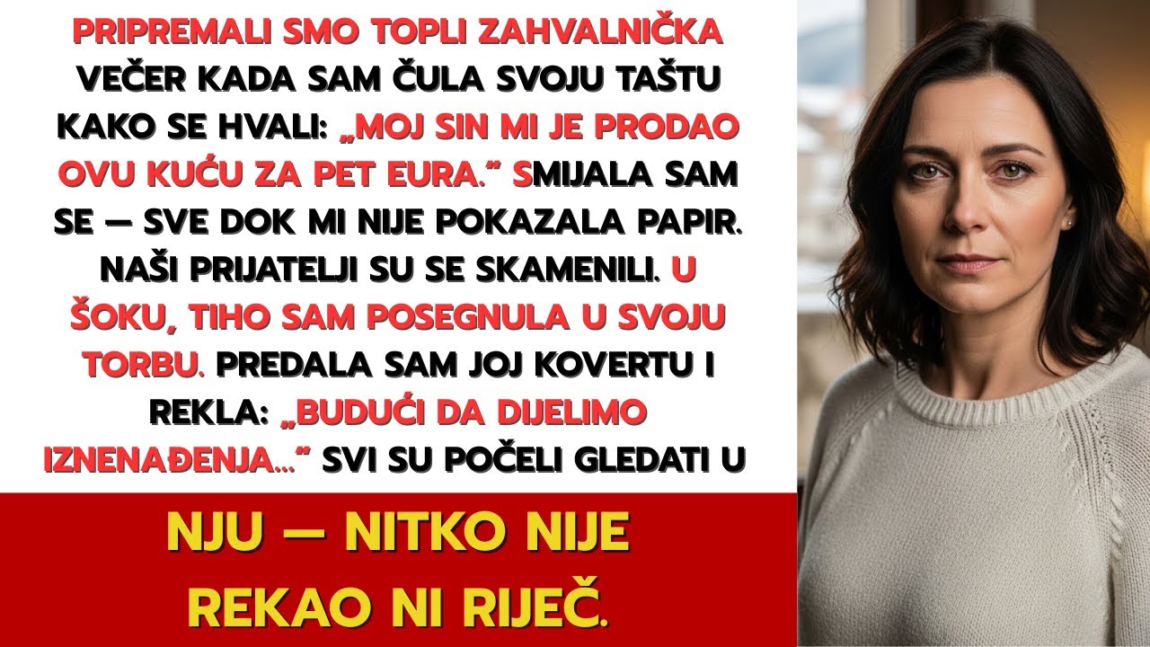 Tašta je tražila da potpišem kuću od 1,2 milijuna eura umjesto toga predala sam joj dokumente FBI-ju