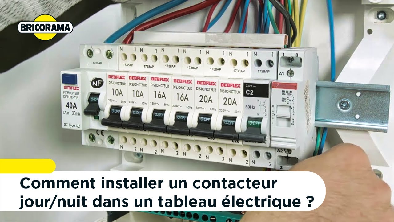 Contacteur jour nuit & contacteur chauffe eau pour tableau électrique