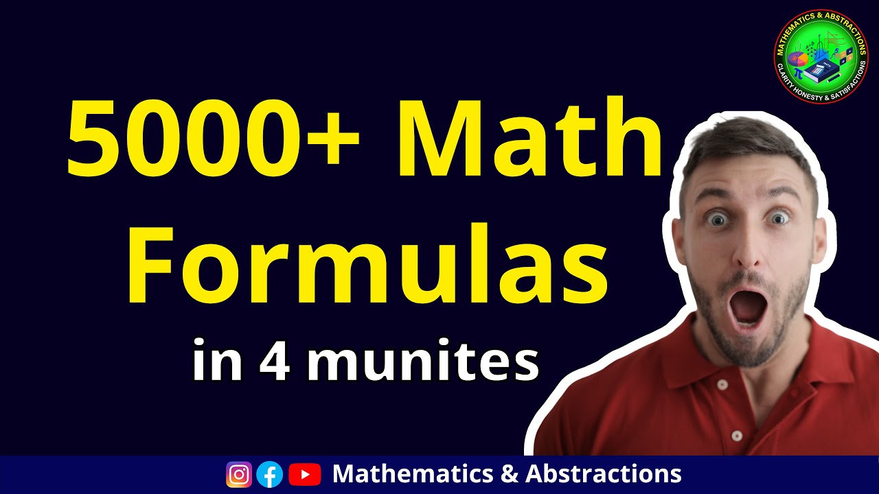 5,000+ Math Formulas in 4 Minutes - What Can You Learn? - YouTube