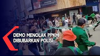 Demo Menolak PPKM Dibubarkan Polisi