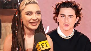 Florence Pugh FREAKS OUT Over Timothée Chalamet Arriving at Dune 2 Premiere (Exclusive)