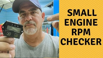 Checking RPM on a Small Engine