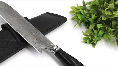 BMK-113-BL Sable Fish Chef Knife  Razor Sharp Hand Made Damascus Chef Knives Kitchen Knives