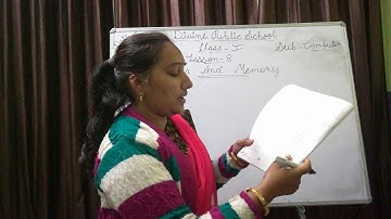 Class - 1, Subject - Computer, Chapter - 8, Data and Memory