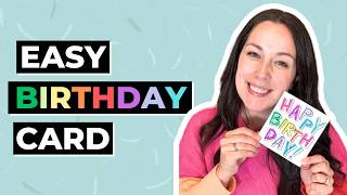 Quick Easy Hand Lettered Birt ay Card