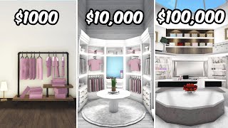 BUILDING A CLOSET IN BLOXBURG with $1k, $10k, and $100k screenshot 4