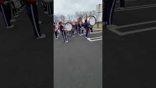 Milford CT 2023 Saint Patrick&#39;s Day Parade Foran Marching Band warmup 20230311 124354