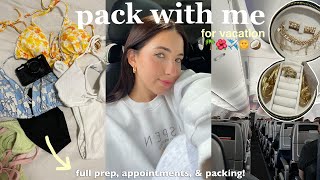PACK + PREP w\/ me for vacation | glow up, packing, nails, travel + more!