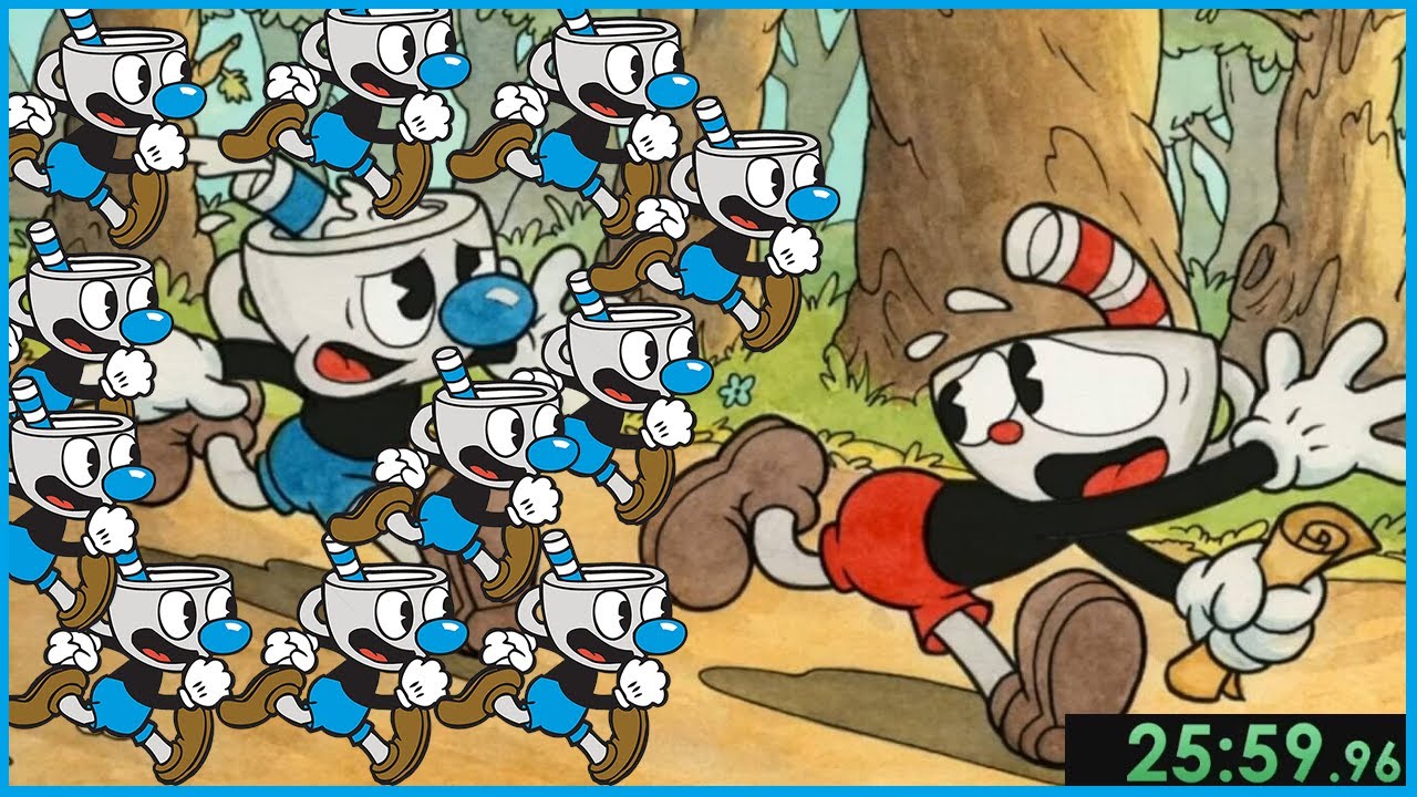 Speedrunning Cuphead with a Mugman Army 