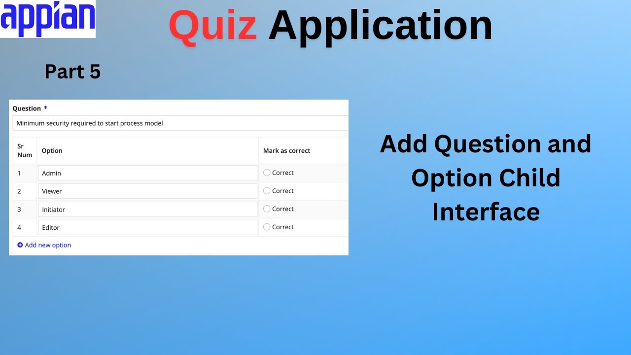 5. Dynamic multiple Question and Option Interface | Create Child ...